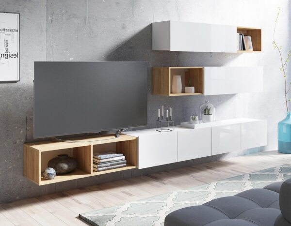 AX LIVING Wohnwand Modern Kossana 25 – 300cm Breite, Design