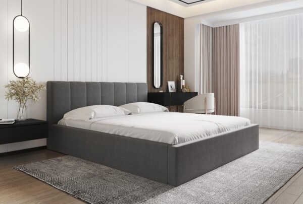 AX LIVING Polsterbett 160/180x200 Bett Lattenrost Mannte ohne Matratze