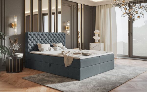 AX LIVING Boxspringbett Bonio VIII 120/140/160/180x200 cm breit Topper