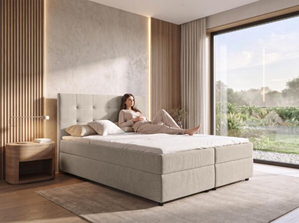 AX LIVING Boxspringbett 80-180 x 200 cm Sakarya-mit Bettkasten, mit/ohne topper