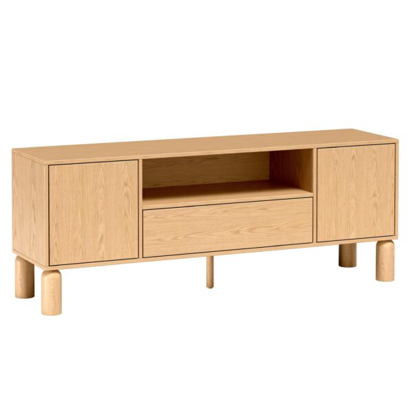 AX LIVING Soulme TV Sideboard 160 cm breit – Bookmatch-Holzoptik mit 1 Schublade