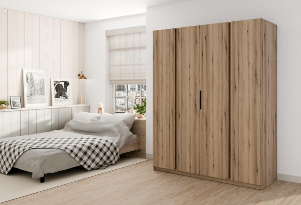 AX LIVING Nehir Kleiderschrank 200 cm, 4 Türen